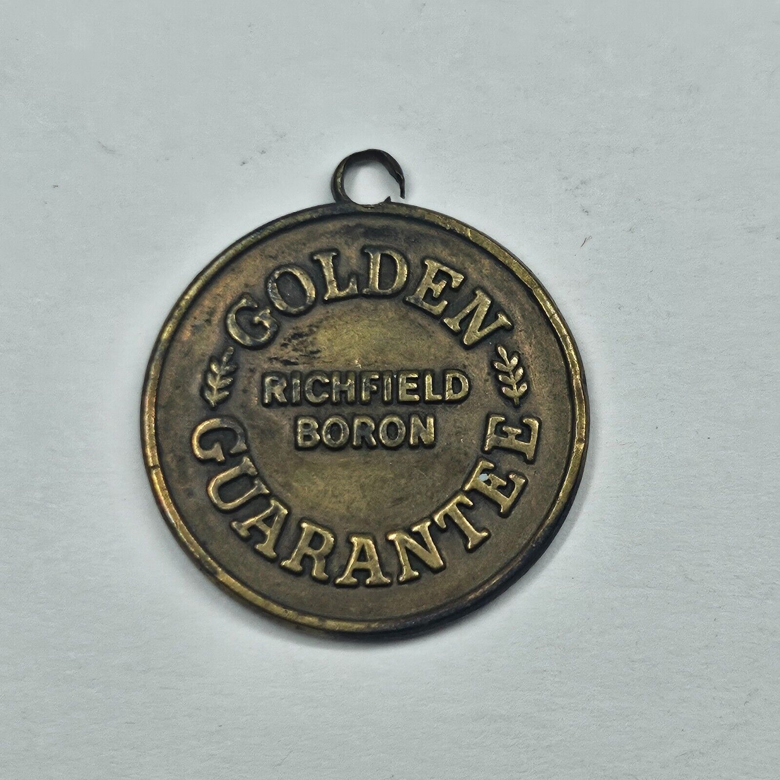 Richfield Boron Golden Guarantee Medal Pendant Vintage